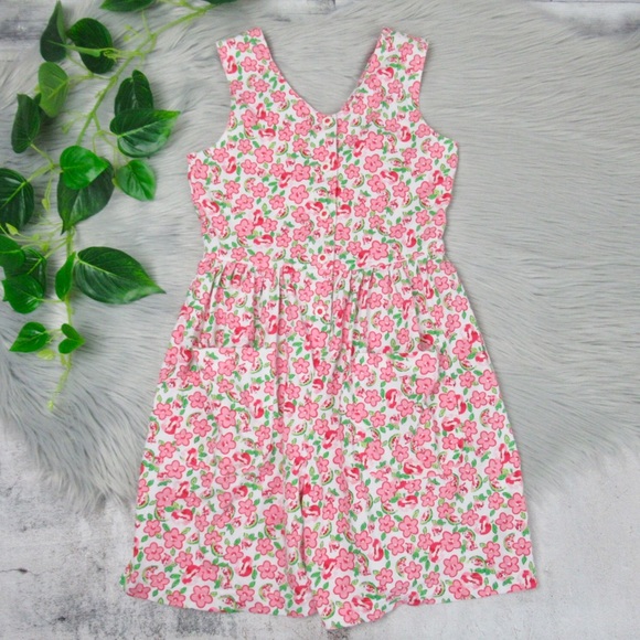 Basic Editions Floral & Watermelon Romper 10/12 - Picture 6 of 12